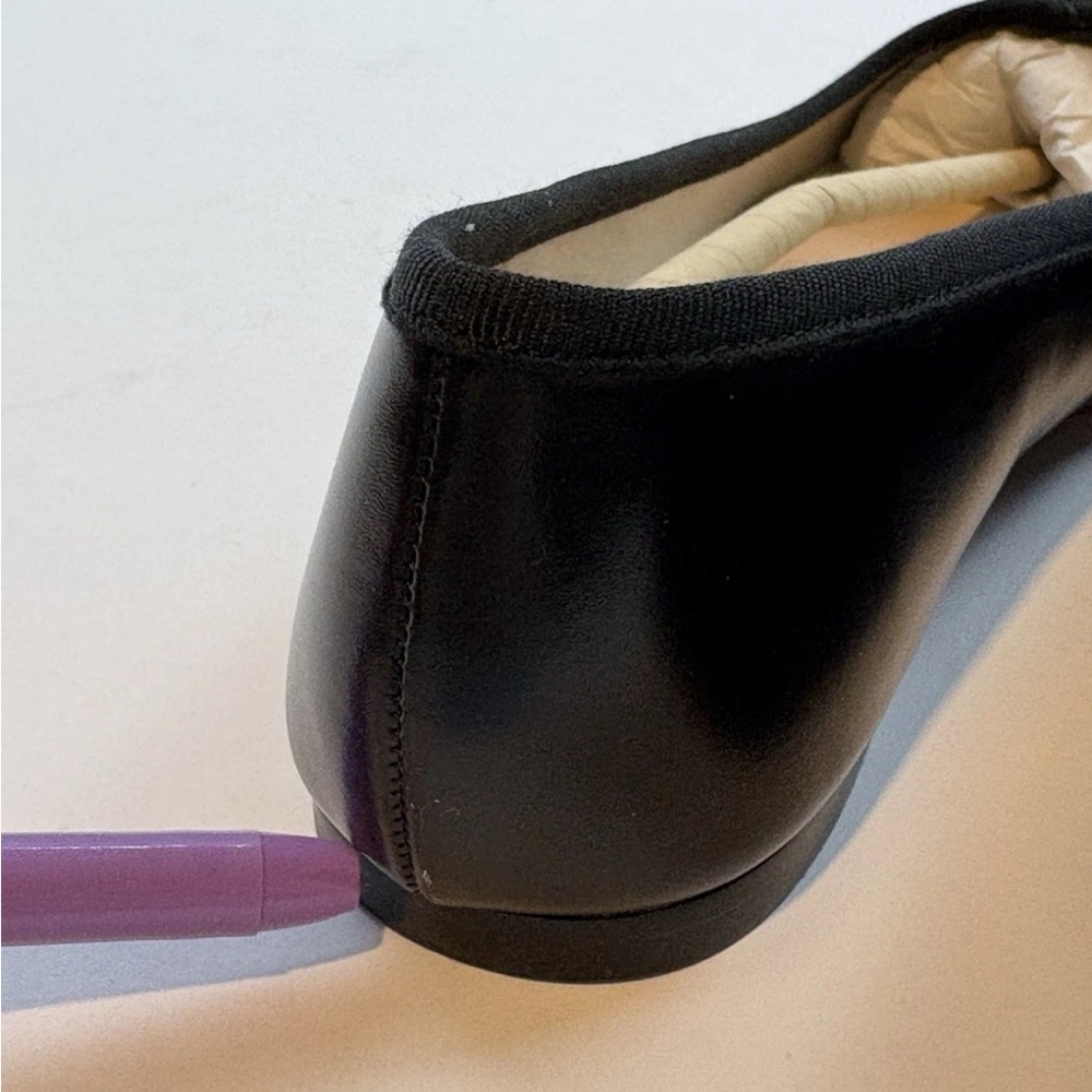 J Crew Quinn square-toe ballet flats in leather Black Size 8 - Picture 8 of 8
